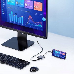 3 in 1 Usb Hub USB C to HDMI-compatible Splitter HUB Type-C to HDMI-compatible USB3.0 Docking Station For Macbook Air Converter