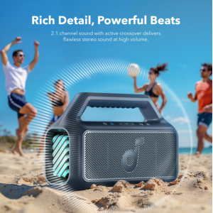 Bluetooth колонка Anker SoundCore Boom 2 New Version, 80W, BassUp 2.0, Водоустойчива IPX7, RGB светлини, Bluetooth 5.3, Синя Bluetooth колонка Anker SoundCore Boom 2 New Version, 80W, BassUp 2.0, Водоустойчива IPX7, RGB светлини, Bluetooth 5.3, Синя