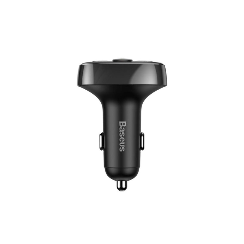 FM трансмитер и зарядно Baseus S-09A за кола Bluetooth 2xUSB, micro SD, Черно
