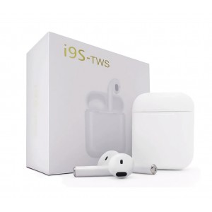 Безжични слушалки с Bluetooth i9s, Съвместими Android и iPhone, Бели Безжични слушалки с Bluetooth i9s, Съвместими Android и iPhone, Бели