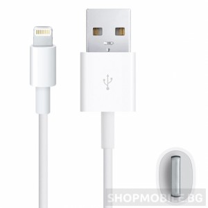 Кабел за зареждане и данни USB-A към Lightning за iPhone, 1 метър, Бял