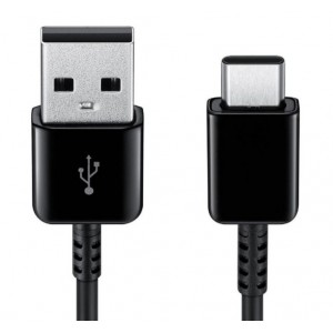 Кабел за Samsung USB-А / USB-C Cable, 25W, Planet Tech за зареждане и данни, 1 метър, Черен
