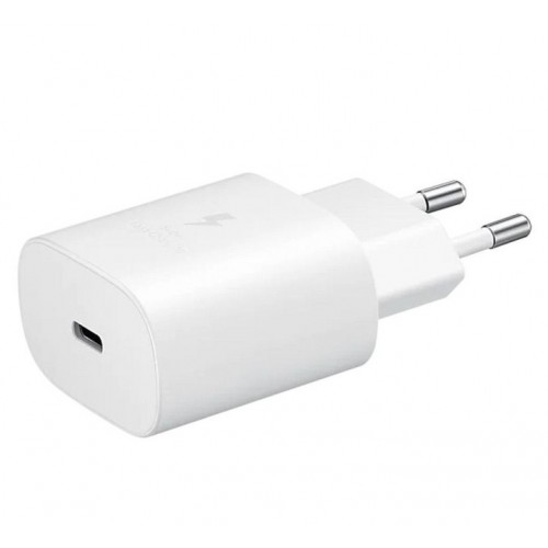 Оригинално мрежово зарядно устройство Samsung Super Fast Charging, 25W, Бял 
