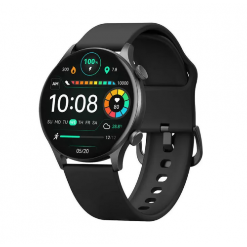 Xiaomi Haylou Smart Watch RT3, Водоустойчив, 1.43″ AMOLED touchscreen, 2.5D Curved Glass, Bluetooth разговори, Черен