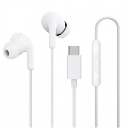 Xiaomi Type-C Earphones, HD микрофон, Бели