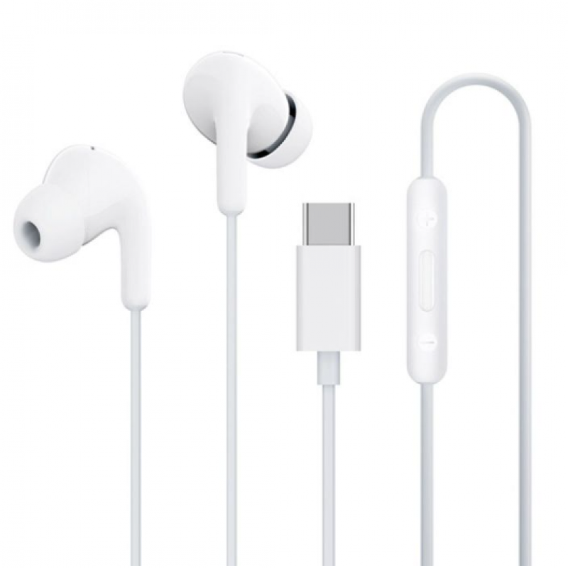 Xiaomi Type-C Earphones, HD микрофон, Бели