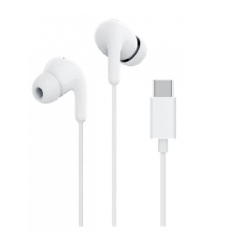 Xiaomi Type-C Earphones, HD микрофон, Бели