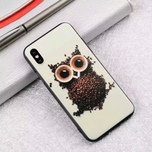 Мек силконов кейс с кафяв бухал за Iphone 7+/8+
