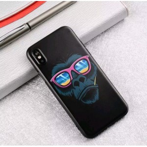 Мек силконов кейс с маймуна за Iphone 7+/8+