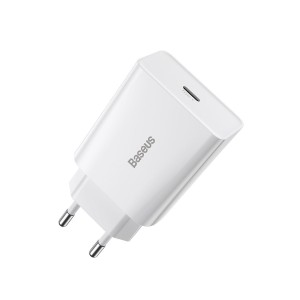 Мрежово зарядно Baseus Ѕрееd Міnі Charger 20W, Бял Мрежово зарядно Baseus Ѕрееd Міnі Charger 20W, Бял