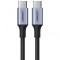 Кабел USB-C към USB-C UGREEN US316, 100W, 5A, 1 метър, Сив Кабел USB-C към USB-C UGREEN US316, 100W, 5A, 1 метър, Сив