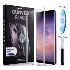 Стъклен протектор Planet Tech, Съвместим със Samsung, Извит, UV гел, Прозрачен