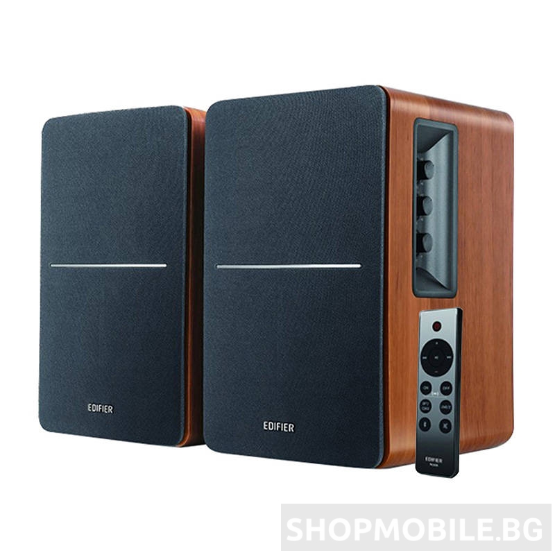 Аудио система Edifier R1280DBS, 2.0, 42W, Bluetooth, Дистанционно, Sub-out, Optical
