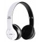Безжични Bluetooth слушалки P47 Wireless, FM радио, MP3 player, Вграден микрофон, Micro SD вход, Бели