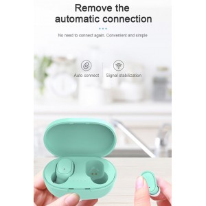 Безжични слушалки A6S TWS Bluetooth 5.0, Водоустойчиви, HD стерео, Съвместими Android и iPhone, Зелен Безжични слушалки A6S TWS Bluetooth 5.0, Водоустойчиви, HD стерео, Съвместими Android и iPhone, Зелен