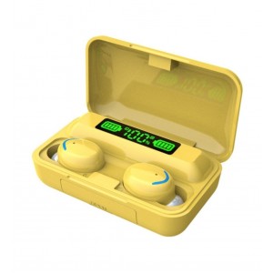 Безжични слушалки F9-5 с Powerbank 2200mAh, Водоустойчиви, Жълти Безжични слушалки F9-5 с Powerbank 2200mAh, Водоустойчиви, Жълти