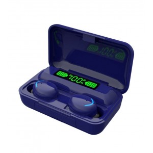 Безжични слушалки F9-5 с Powerbank 2200mAh, Водоустойчиви, Тъмно сини Безжични слушалки F9-5 с Powerbank 2200mAh, Водоустойчиви, Тъмно сини