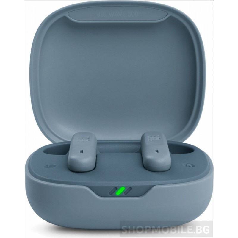 Безжични слушалки JBL Wave 300TWS, True Wireless, Bluetooth, Deep Bass, IPX2, Touch Control, Dual Connect, Сини