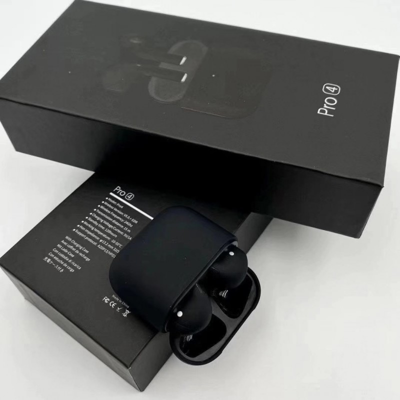 Безжични слушалки PRO 4 TWS, Bluetooth 5.0, 15m, Handsfree, Touch Control, Съвместими Android и iPhone, Черни