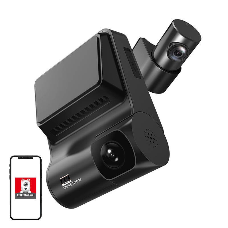 Видеорегистратор DDPai Z50 Dual, GPS, Wi-Fi, G-sensor, Резолюция 2160P 4K UHD предна камера, Резолюция 1080P задна камера, Контрол чрез приложението DDPAI