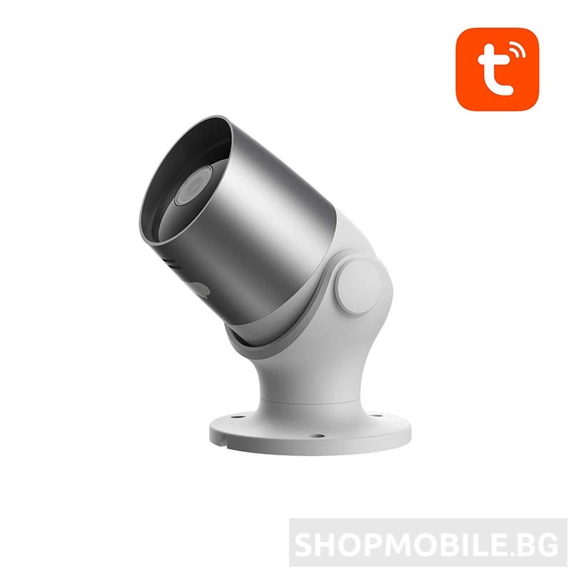Водоустойчива камера за наблюдение Laxihub O1-TY, 2.4G Wi-Fi, 1080P FHD, 2-посочно аудио, Нощно виждане, Alexa и Google Assistant