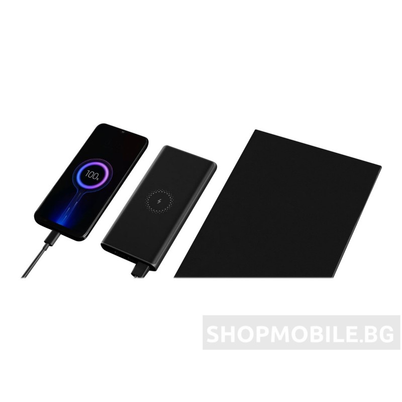 Външна батерия Xiaomi Mi Wireless Power Bank, USB Type C, 10000 mAh, 10W wireless