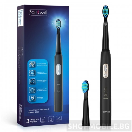 Електрическа четка за зъби Fairywill FW-2011, 36000 оборота в минута, 3 режима, до 90 дни работа Електрическа четка за зъби Fairywill FW-2011, 36000 оборота в минута, 3 режима, до 90 дни работа