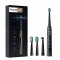 Електрическа четка за зъби Fairywill FW-507 Sonic Toothbrush, 3+1 накрайника, 40000 движения на четката/мин, 5 Програми, Черен