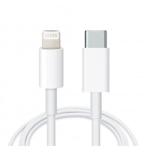 Кабел за iPhone, 20W, USB-C /Lightning USB Cable, 1 метър, Бял