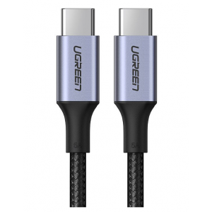 Кабел UGREEN US316 100W, USB For Type-C cable (20V 5A), Сиво-черно, 2 метра Кабел UGREEN US316 100W, USB For Type-C cable (20V 5A), Сиво-черно, 2 метра