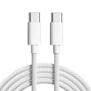 Кабел за iPhone USB-C / USB-C Cable, 20W, Planet Tech за зареждане и данни, 1 метър, Бял