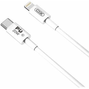 Кабел за зареждане и пренос на данни XO cable NB-Q189A PD USB-C - Lightning 1,0m, 20W, Бял
