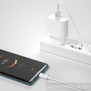 Кабел за зареждане и пренос на данни XO cable NB-Q190A PD USB-C - USB-C 1,0m 60W, Бял Кабел за зареждане и пренос на данни XO cable NB-Q190A PD USB-C - USB-C 1,0m 60W, Бял