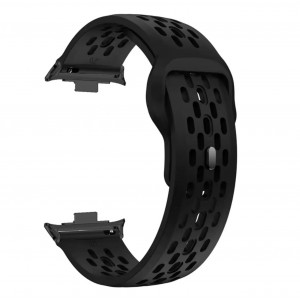 Силиконова каишка за Xiaomi Redmi Watch 4/5, Фитнес гривна Xiaomi Mi Band 8 Pro/9 Pro, Черна