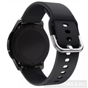 Каишка за смарт часовник 20мм/22мм за Samsung, Xiaomi, Huawei, Amazfit, Garmin, Черна