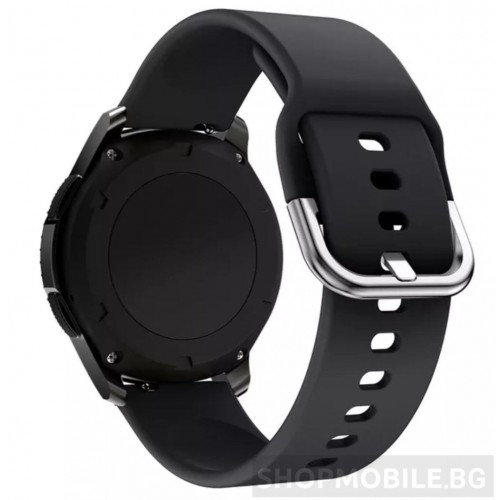 Каишка за смарт часовник 20мм/22мм за Samsung, Xiaomi, Huawei, Amazfit, Garmin, Черна