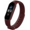Каишка за Xiaomi Mi Band, M5, M6 фитнес гривна, Винено червено