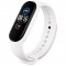 Каишка за Xiaomi Mi Band, M5, M6 фитнес гривна, Бяла