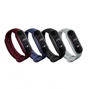 Комплект от 4 силиконови каишки за Xiaomi Mi Band, M5, M6 фитнес гривна, Черна, Сива, Тъмно синя, Бордо Комплект от 4 силиконови каишки за Xiaomi Mi Band, M5, M6 фитнес гривна, Черна, Сива, Тъмно синя, Бордо