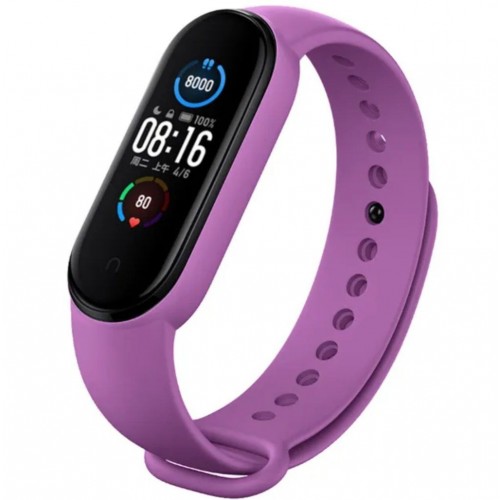 Каишка за Xiaomi Mi Band, M5, M6 фитнес гривна, Лилаво