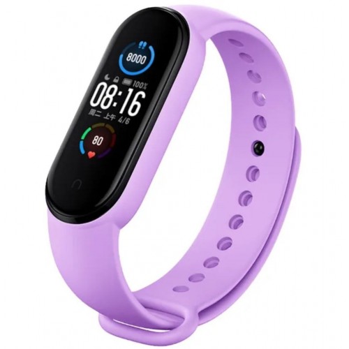 Каишка за Xiaomi Mi Band, M5, M6 фитнес гривна, Светло лилаво