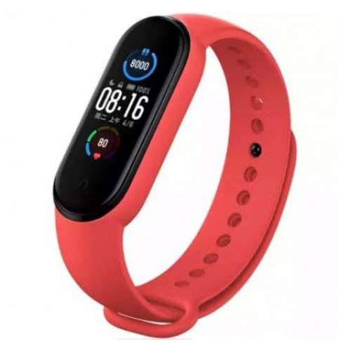 Каишка за Xiaomi Mi Band, M5, M6 фитнес гривна, Червен