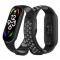 Каишка за Xiaomi Mi Band М3, М4, M5, M6, M7 фитнес гривна, Черно сива
