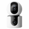 Камера за наблюдение Xiaomi C300 Dual, Вътрешна, Wi-Fi, 2K+2K, 3МР 2304×1296, AI, Цветно нощно, Двупосочно аудио, Бяла