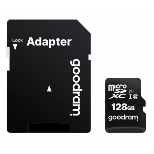 Карта памет Goodram MicroSD 128GB, UHS I (Class 10) + adapter