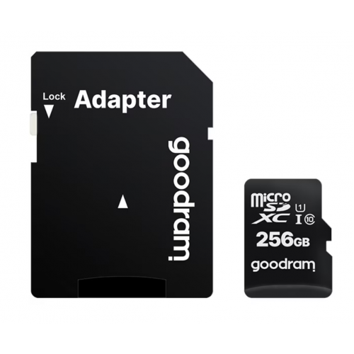 Карта памет Goodram MicroSD 256GB microSDXC,  Class 10 / UHS-1 U1 SDCS3 + adapter