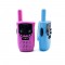 Комплект радиостанции Maxlife MXWT-100 walkie talkie set, 2 броя, Обхват 300 метра, 3 канала, Кристален звук, Синя Розова 