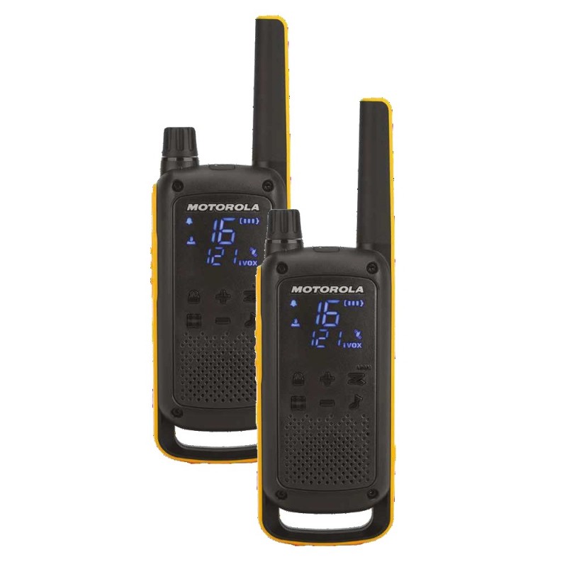 Комплект радиостанции Motorola Talkabout T82 EXTREME, 16 канала, до 10 km, защита от намокряне IPx4, лесно сдвояване, LED фенерче, Дисплей с подсветка