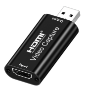 Конвертор за видео връзка HDMI към USB 4K HDVC2, 4K 30Hz вход / 1080p 30Hz изход, HDMI карта за заснемане, Съвместима с Windows, MacOS, Android, L-PCM аудио поддръжка, USB 2.0, Стрийминг и конференции