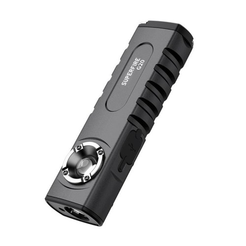 Многофункционално LED фенерче Superfire G20, С лазер, 5+5W, 500 лумена, Зареждане USB-C, Акумулатор 2000 mAh, IP44, Алуминий